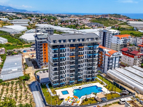 Luxury 1+1 Apartment with Sea and Mountain Views in Alanya