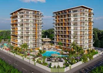 Luxury 1+0 Apartment with Castle and Mountain Views in Payallar, Alanya