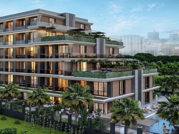 Luxuriöses 1+1 Apartment mit Bergblick in Antalya