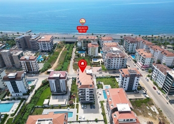 Luxuriöse 1+1 Wohnung mit Meer- und Bergblick in Kestel, Alanya
