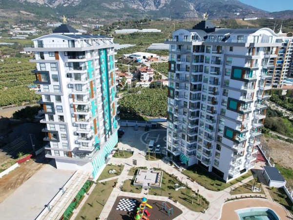 Luxury 1+1 Apartment with Stunning Sea and Mountain Views in Mahmutlar, Alanya