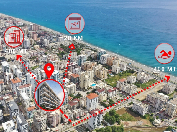 Luxury 2+1 Apartment with Mountain Views, Alanya