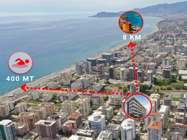 Luxury 1+1 Apartment with Mountain View in Mahmutlar